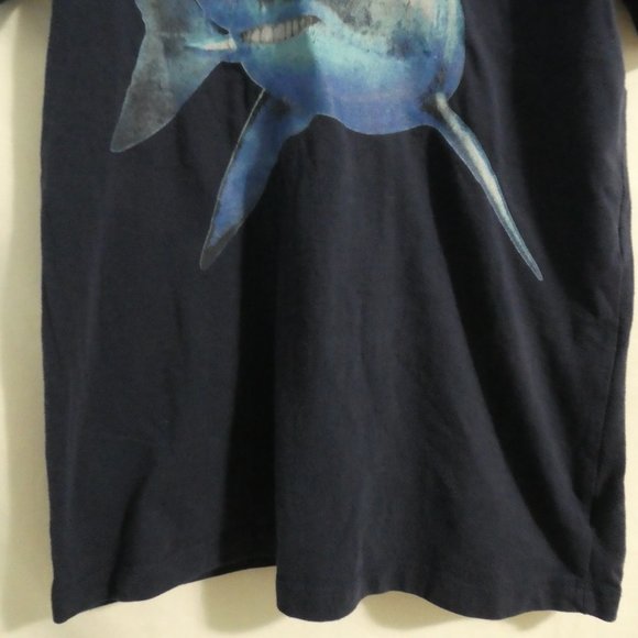 GAP KIDS navy graphic T-Shirt "Great Shark" print / design, XL size 12 years GUC - Picture 6 of 12